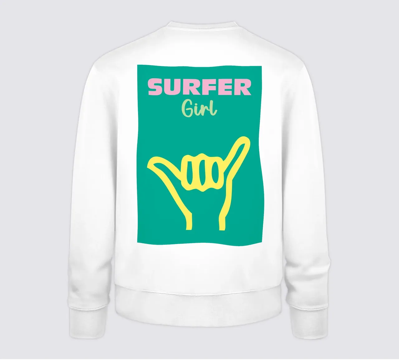 Ragazza surfista felpa da Colorful Homes