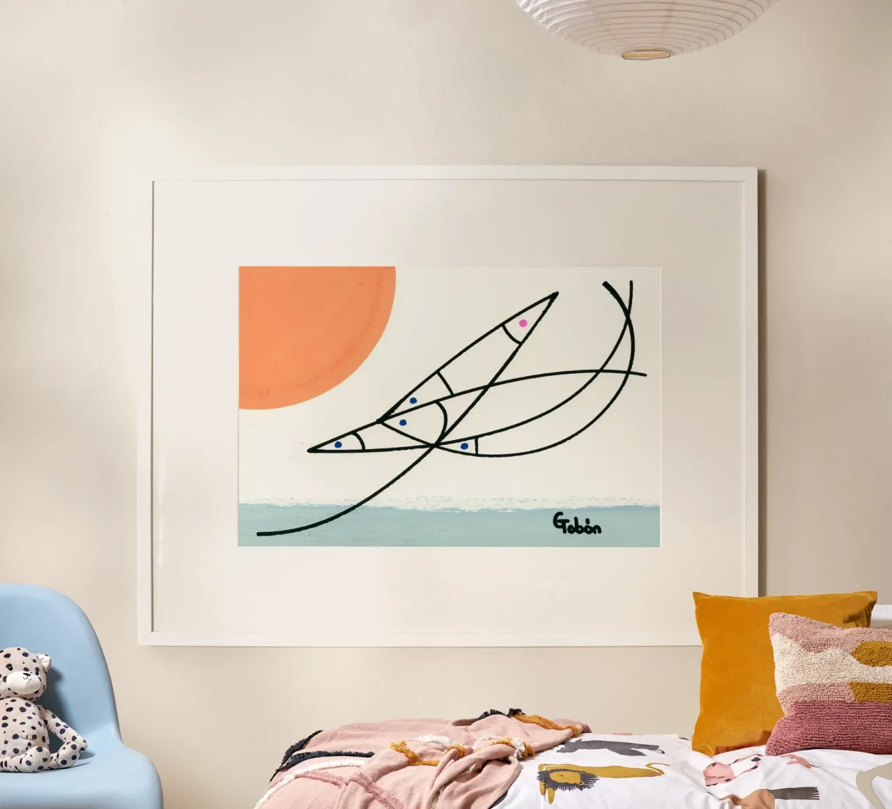 Pesci poster con telaio in alluminio da gtobonart