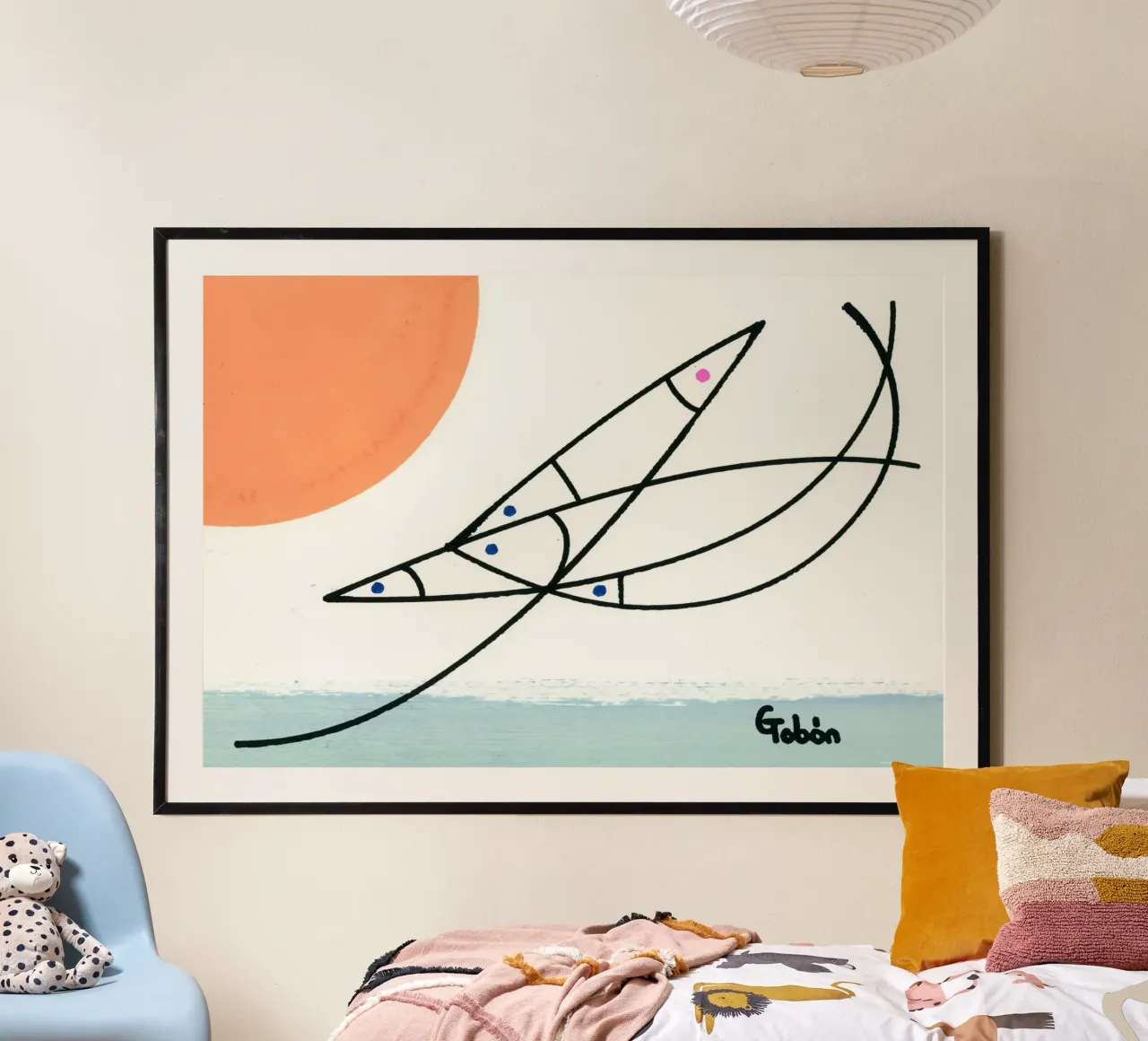 Pesci poster con telaio in alluminio da gtobonart