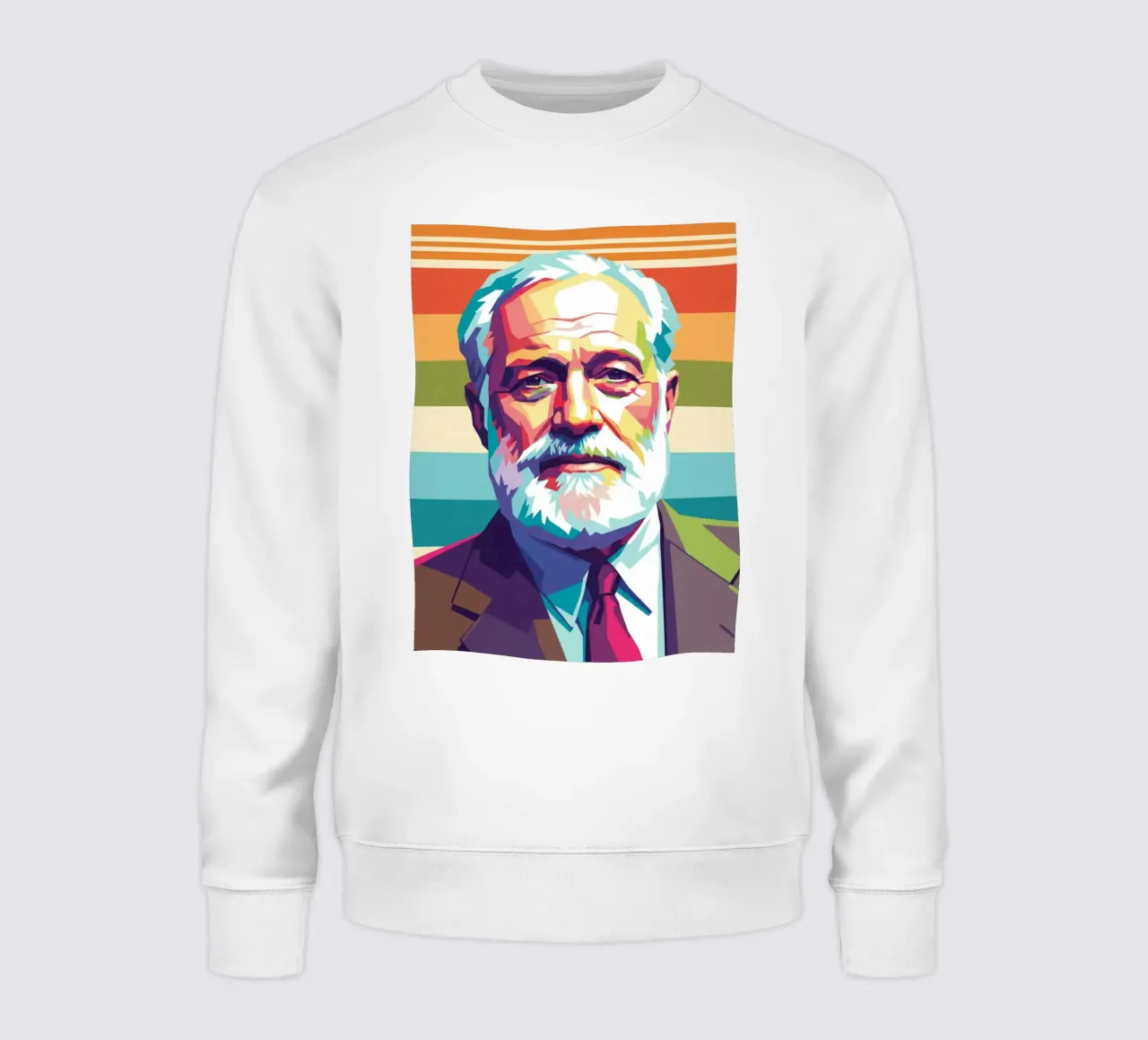 Ritratto pop art di Ernest Hemingway felpa da Hantamrata