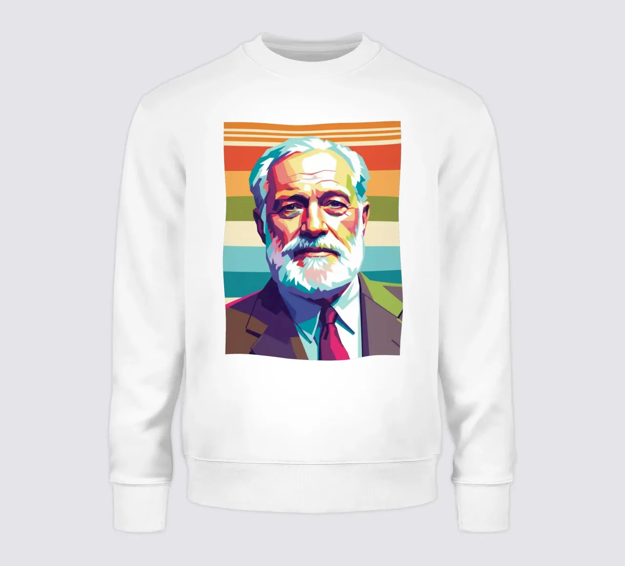 Ritratto pop art di Ernest Hemingway felpa da Hantamrata