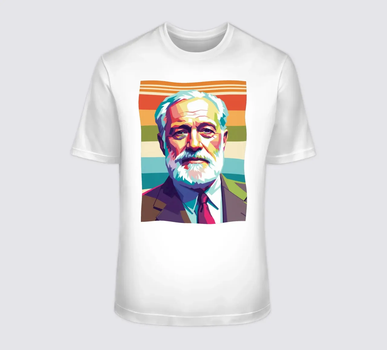 Ritratto pop art di Ernest Hemingway t-shirt da Hantamrata
