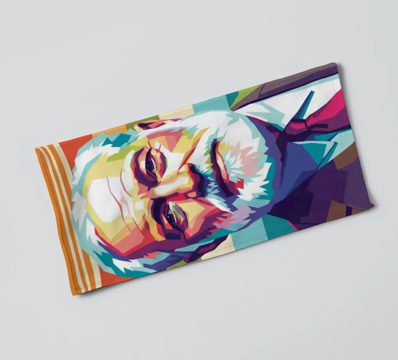 Ritratto pop art di Ernest Hemingway asciugamano da bagno da Hantamrata