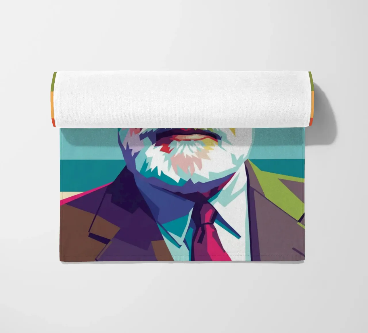 Ritratto pop art di Ernest Hemingway telo mare da Hantamrata