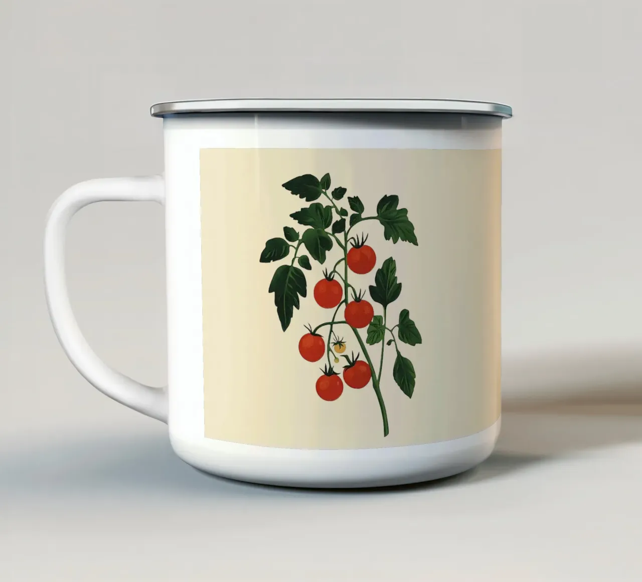Pomodori di vite tazza in smalto da Curious Canvas