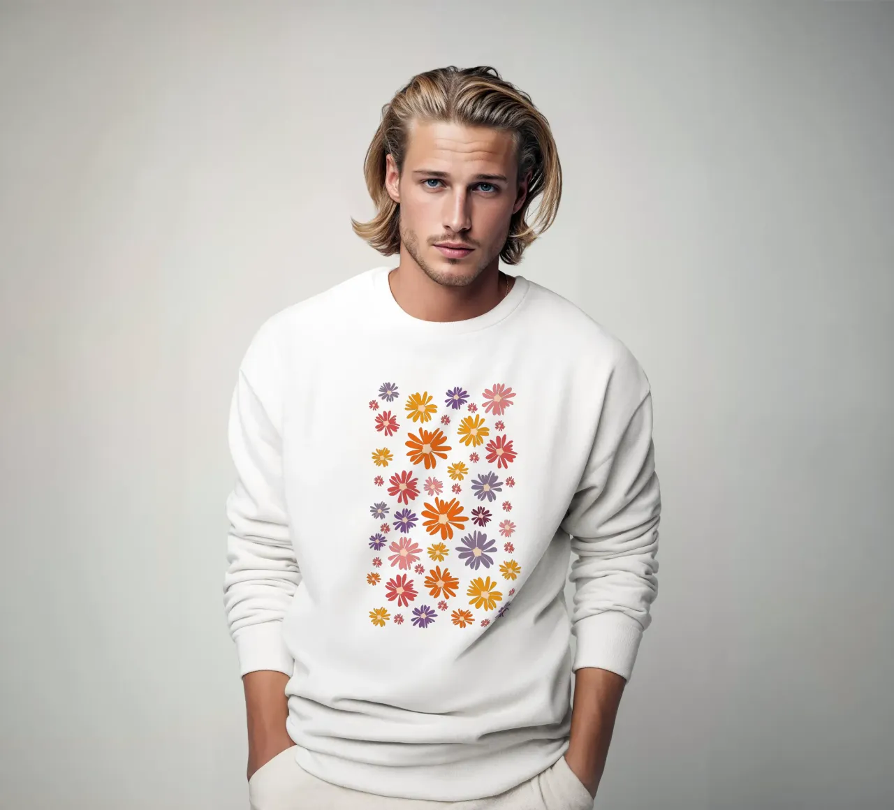 Blumenmeer Gänseblümchen Margeriten Daisy sudadera de pierosvisuals