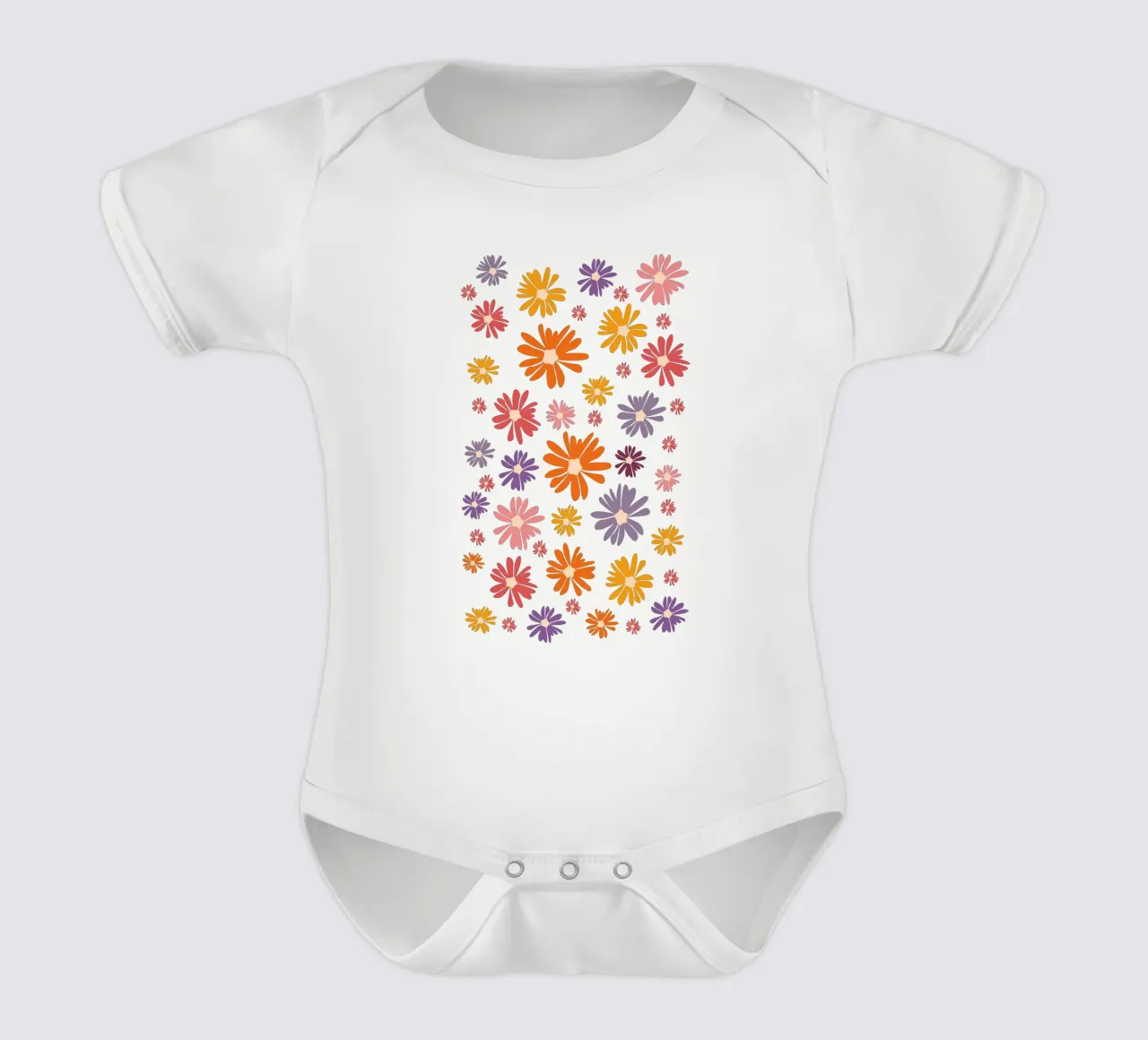 Blumenmeer Gänseblümchen Margeriten Daisy Kurzarm Babybody von pierosvisuals