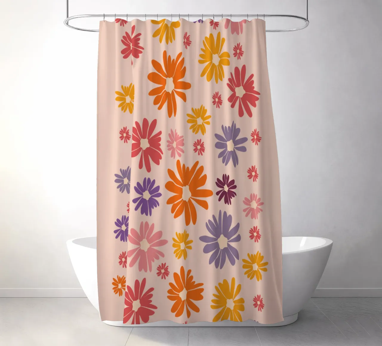 Blumenmeer Gänseblümchen Margeriten Daisy cortina de baño de pierosvisuals