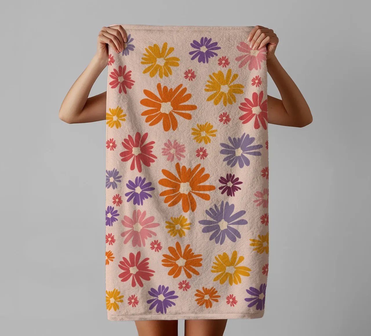 Blumenmeer Gänseblümchen Margeriten Daisy asciugamano da bagno da pierosvisuals