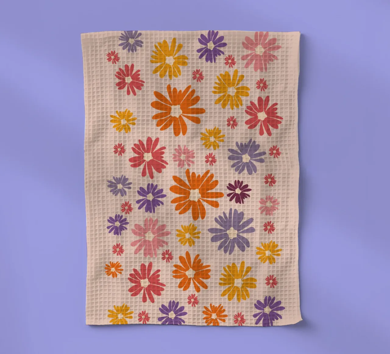 Blumenmeer Gänseblümchen Margeriten Daisy theedoek van pierosvisuals