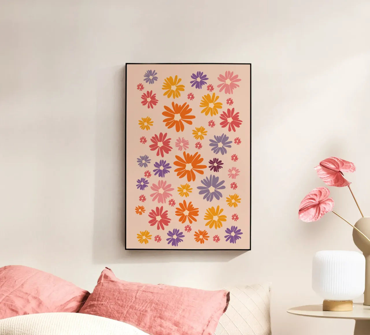 Blumenmeer Gänseblümchen Margeriten Daisy acryl van pierosvisuals