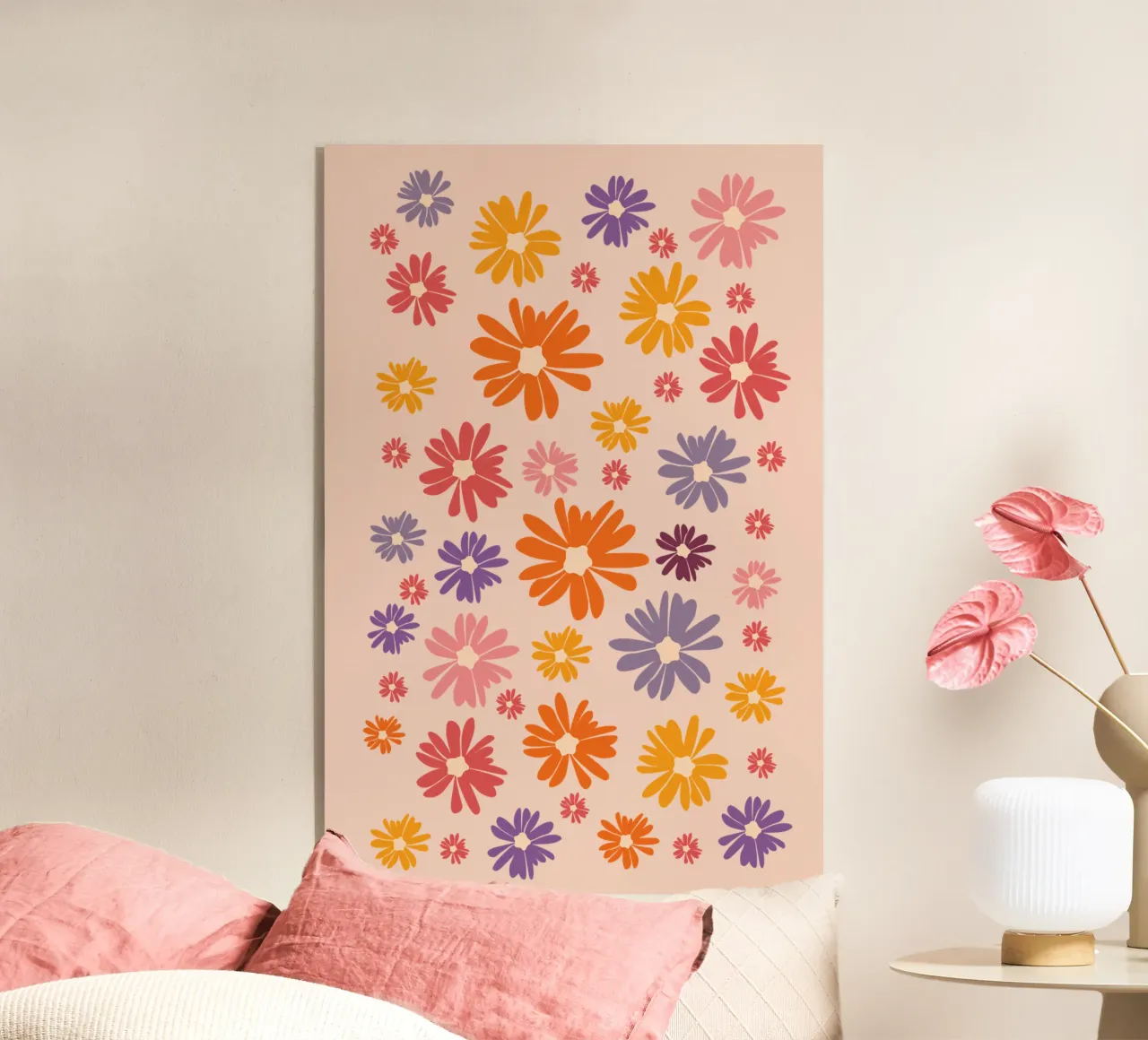 Blumenmeer Gänseblümchen Margeriten Daisy acryl van pierosvisuals