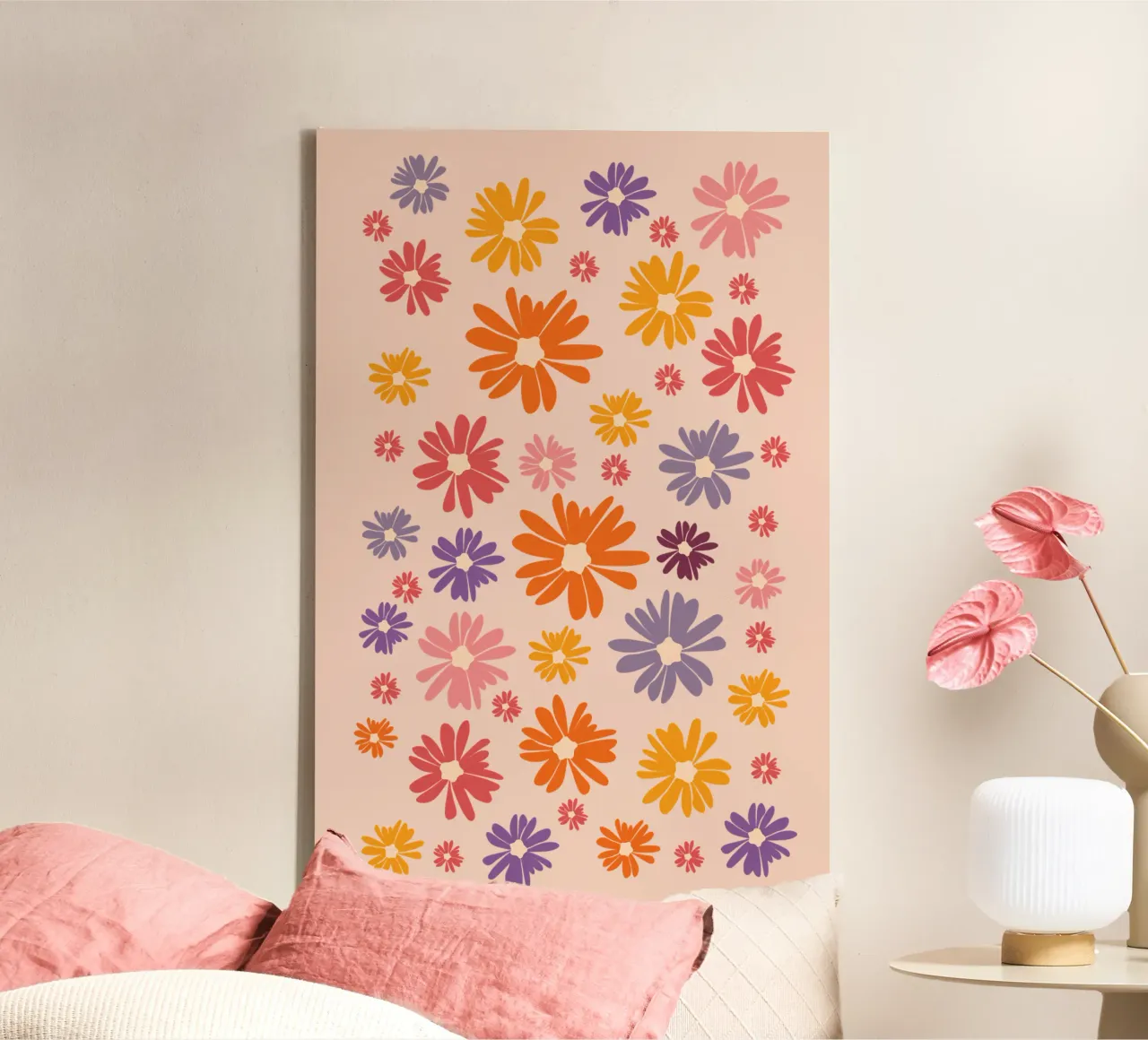 Blumenmeer Gänseblümchen Margeriten Daisy Leinwand von pierosvisuals