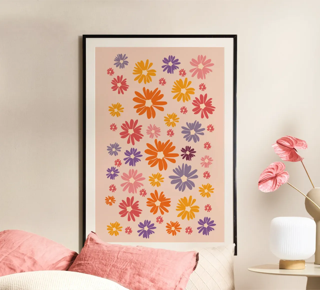 Blumenmeer Gänseblümchen Margeriten Daisy poster de pierosvisuals