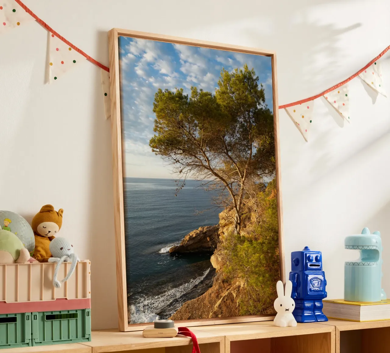 Pine trees and cliffs on the Mediterranean canvas by Adriana Mueller
