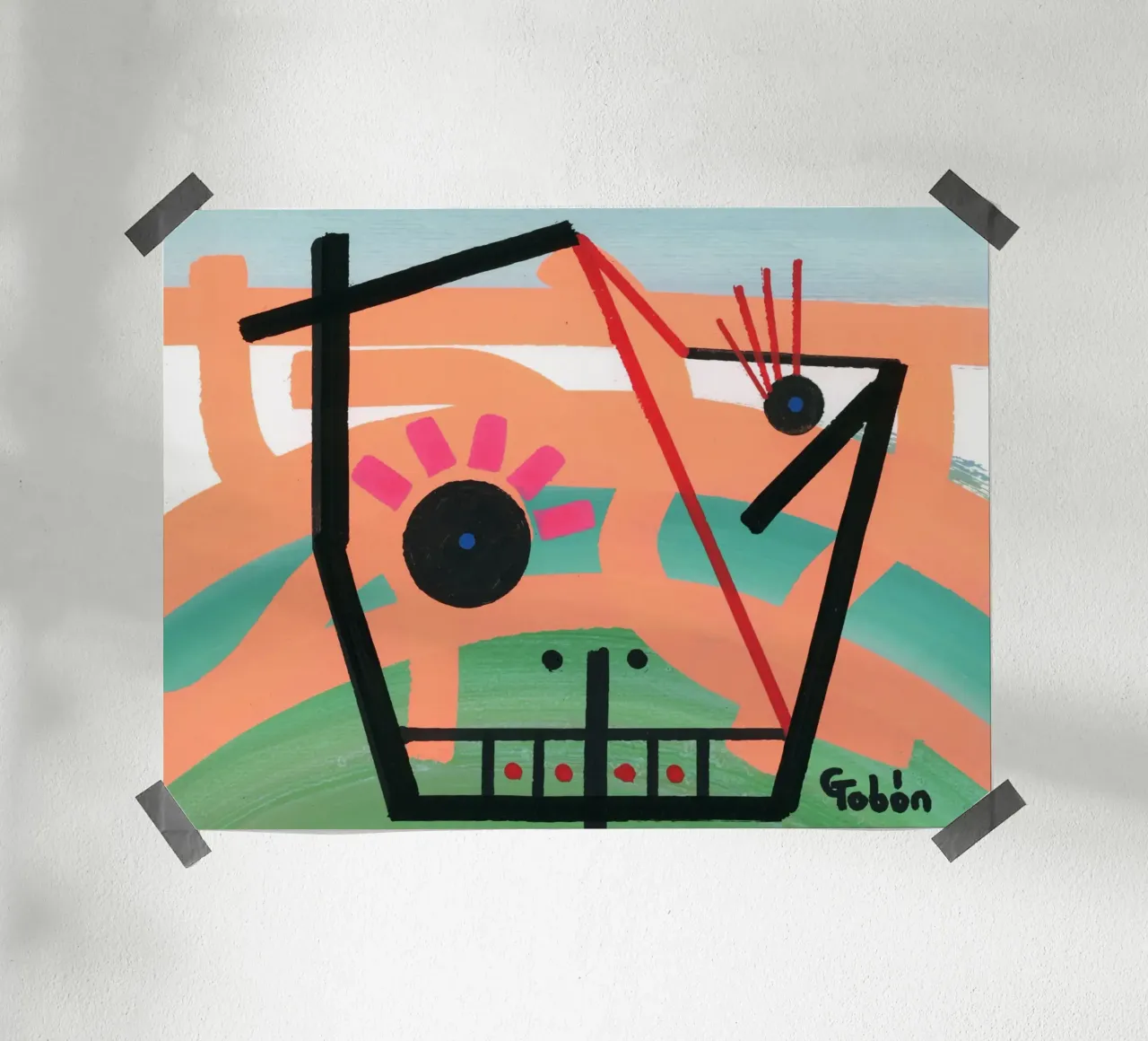 PiPa poster avec cadre en bois de gtobonart