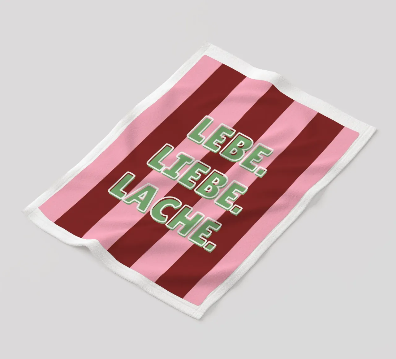 Lebe. Liebe. Lache. coperta in pile da DigiWunderwerk