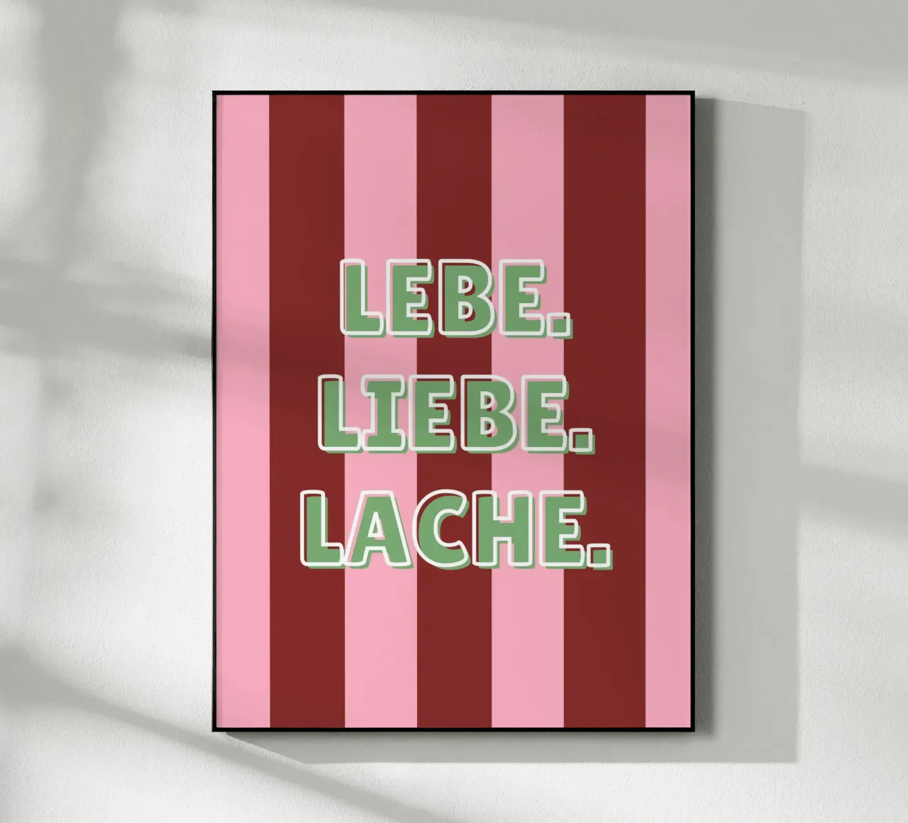 Lebe. Liebe. Lache. plexiglass da DigiWunderwerk