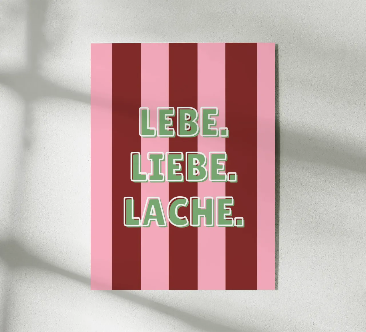 Lebe. Liebe. Lache. plexiglass da DigiWunderwerk