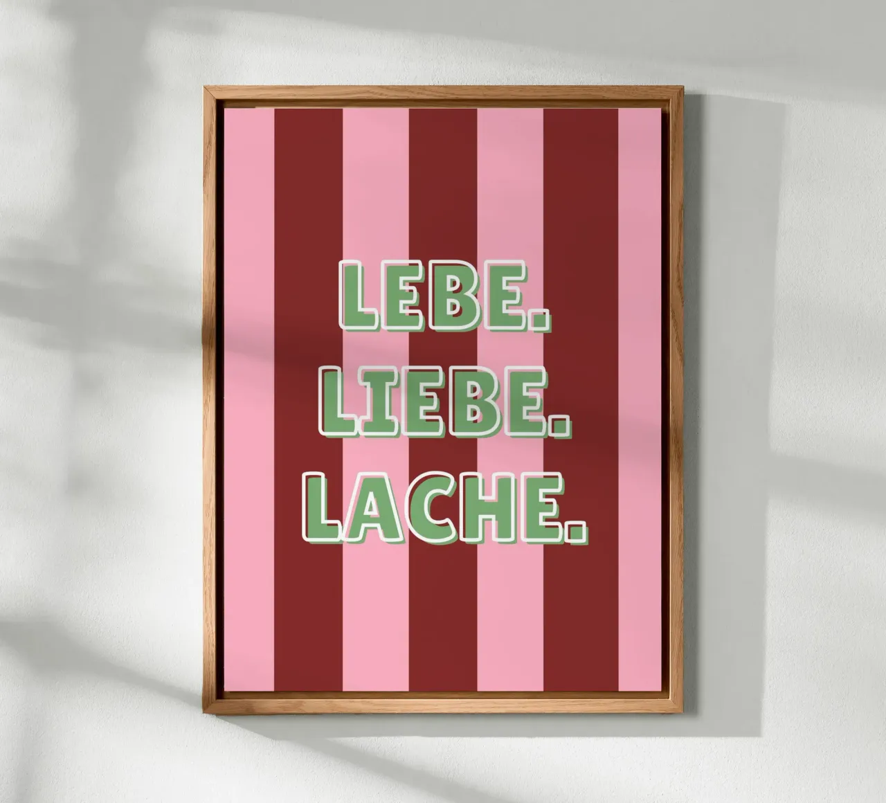 Lebe. Liebe. Lache. alluminio dibond da DigiWunderwerk