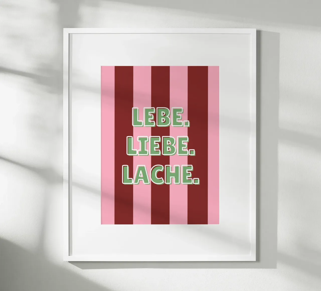 Lebe. Liebe. Lache. carta hahnemühle da DigiWunderwerk
