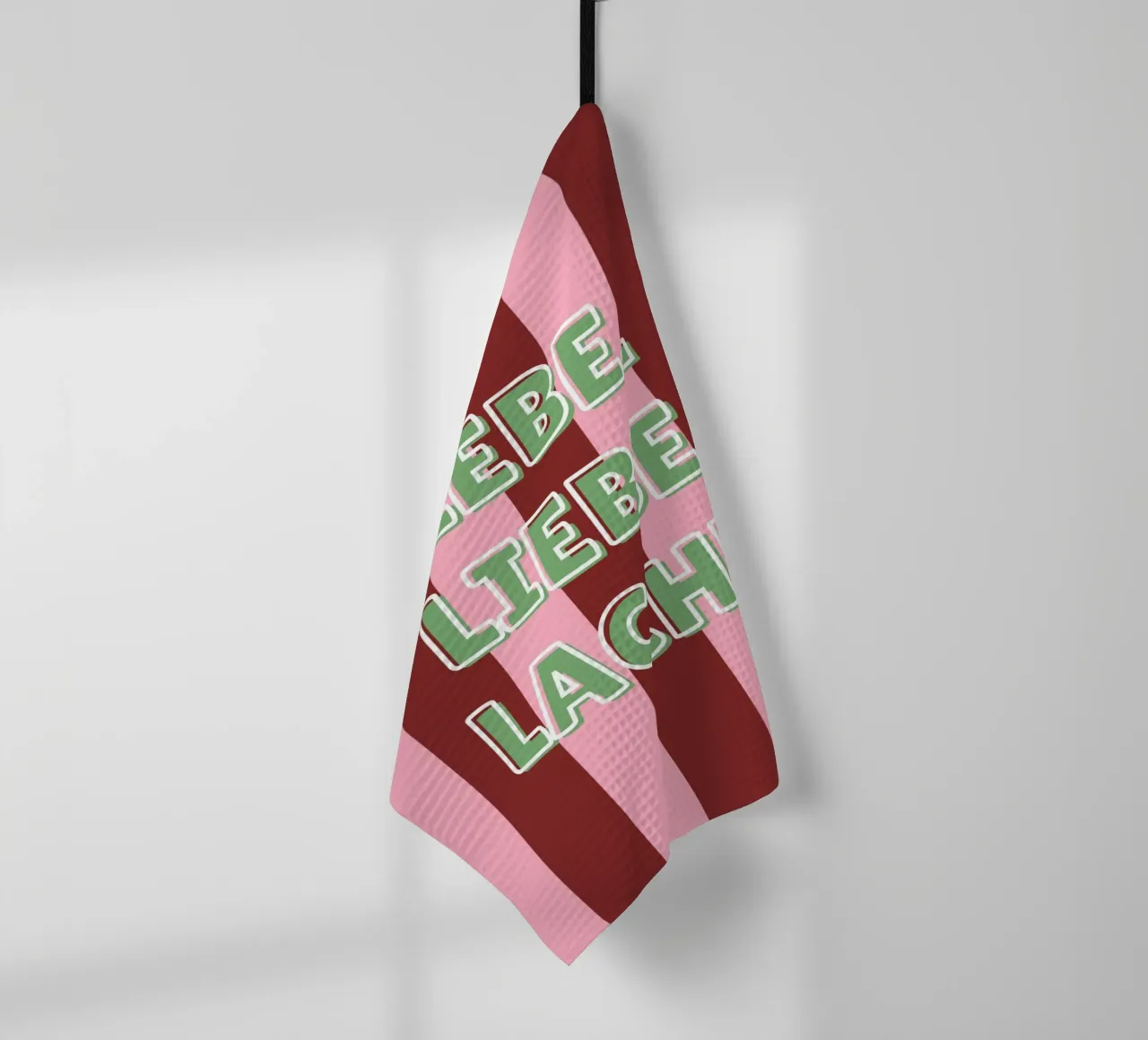 Lebe. Liebe. Lache. torchon de DigiWunderwerk