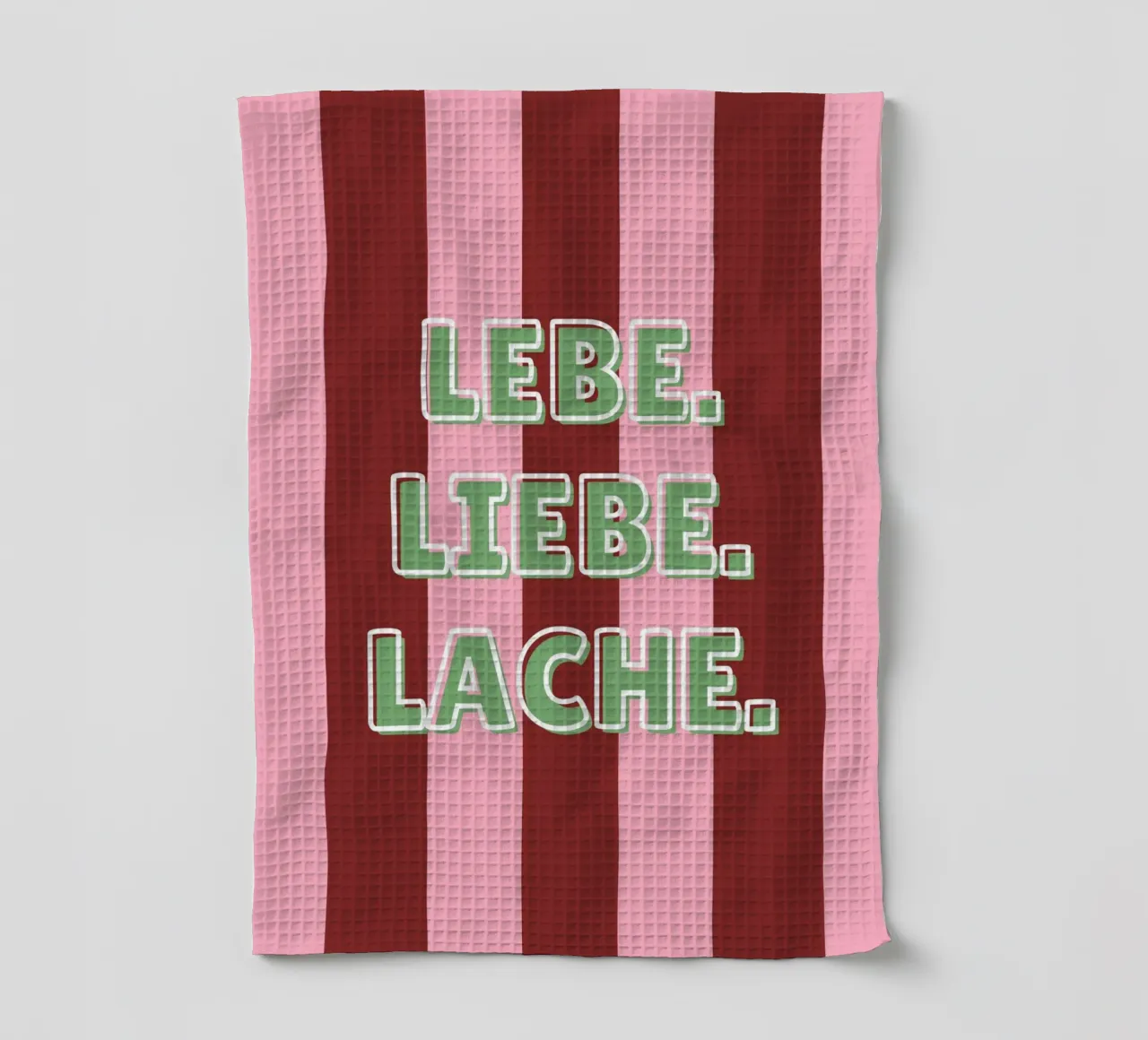Lebe. Liebe. Lache. torchon de DigiWunderwerk