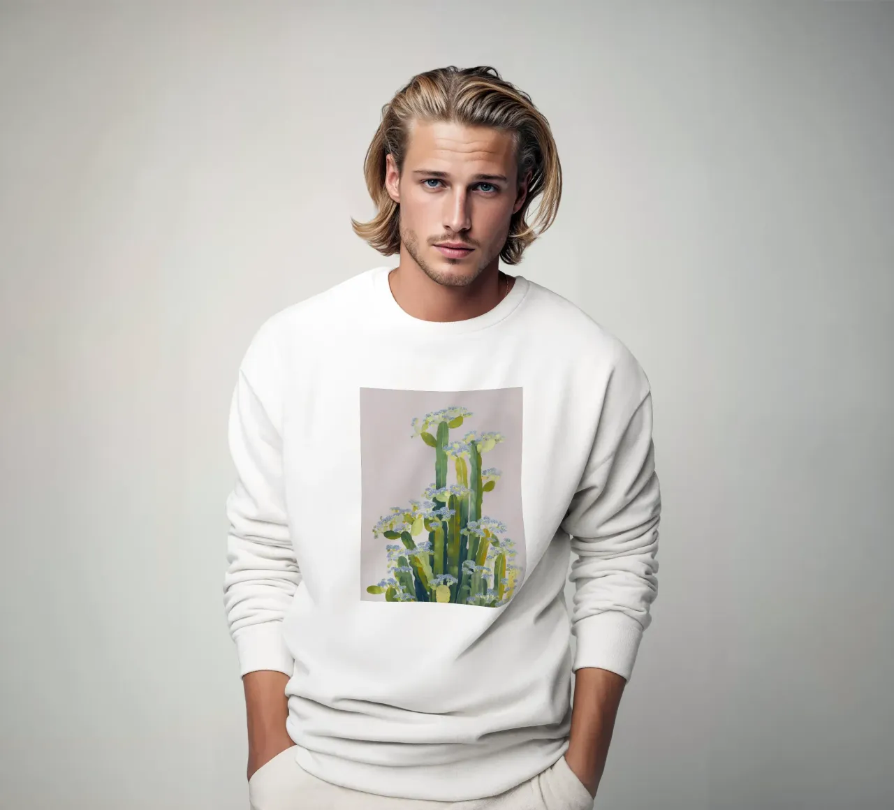 Delicati fiori di cactus felpa da Carina Pop & Pastell