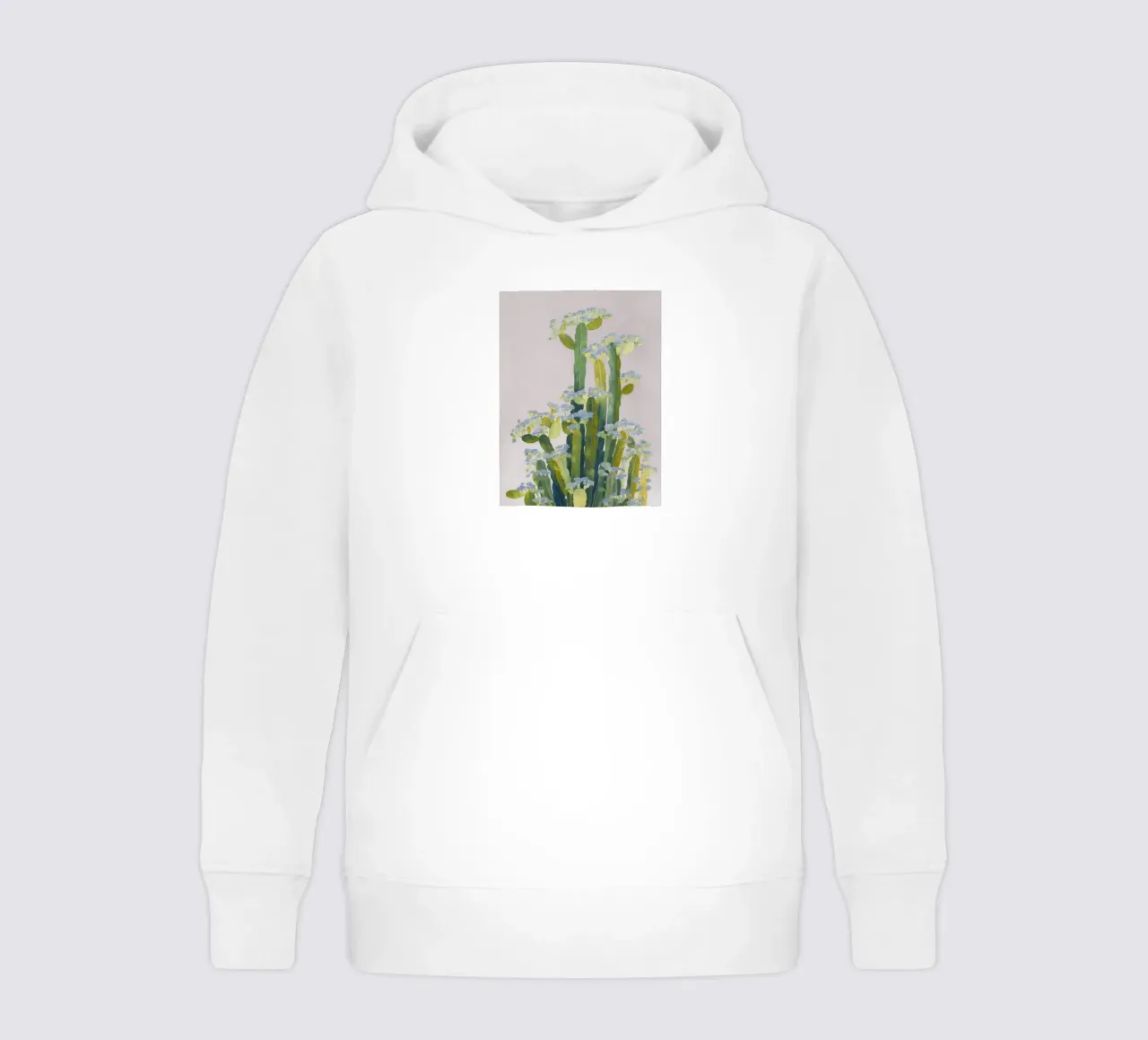 Delicati fiori di cactus felpa bambino con cappuccio da Carina Pop & Pastell