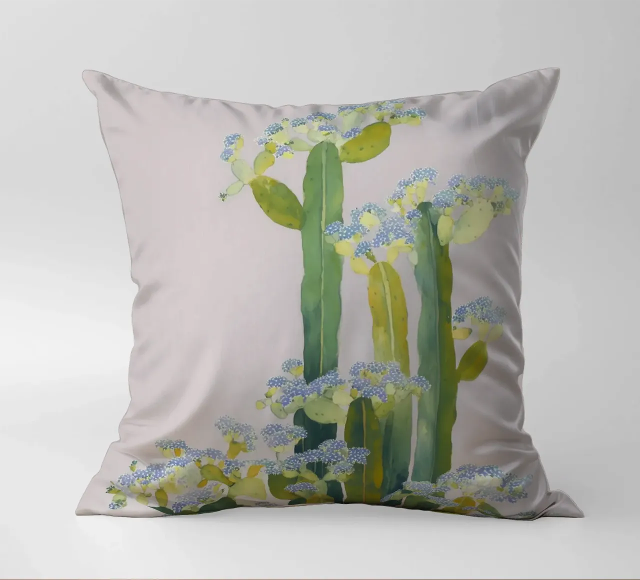 Delicati fiori di cactus cuscino da Carina Pop & Pastell