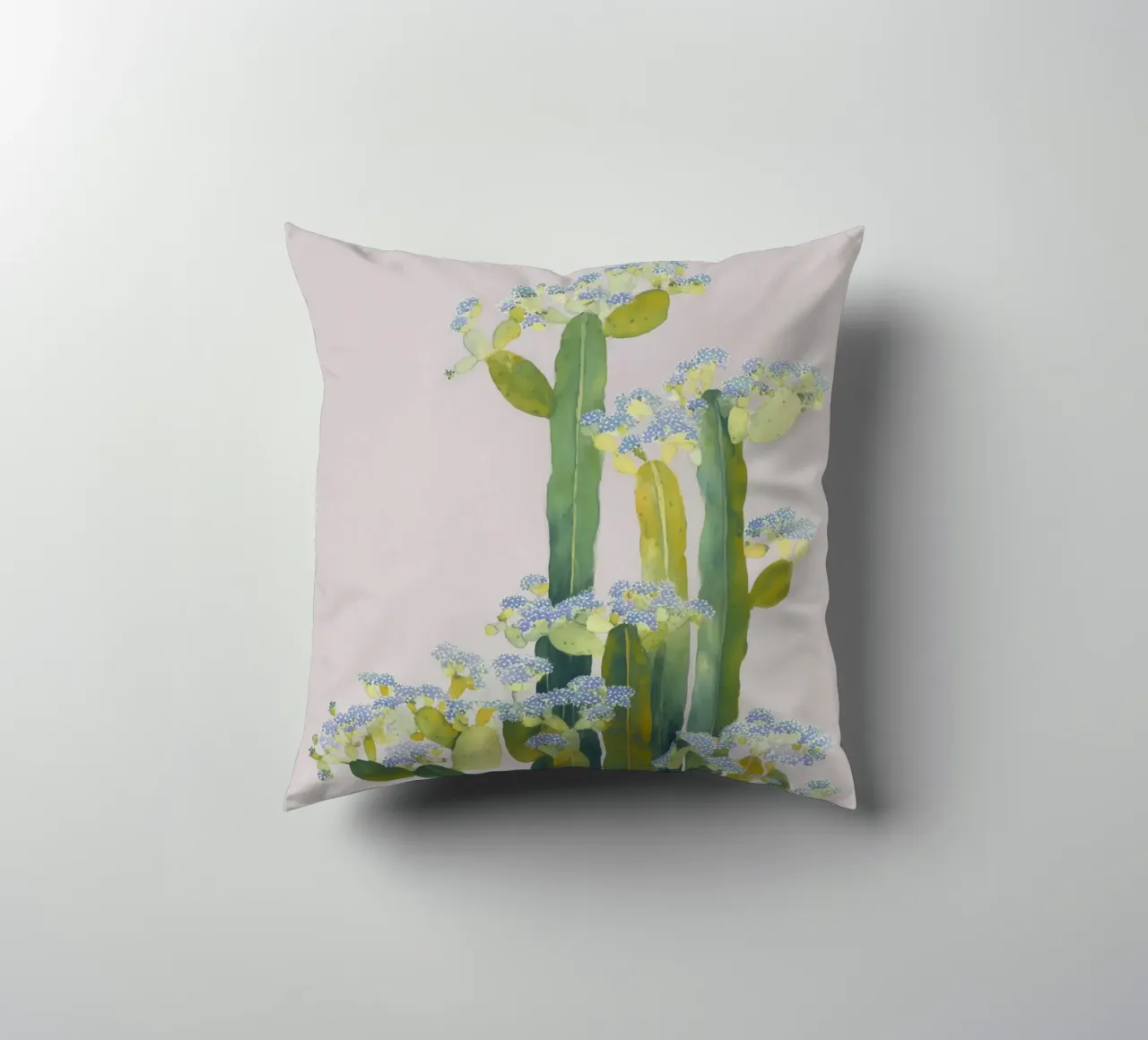Delicati fiori di cactus cuscino da Carina Pop & Pastell