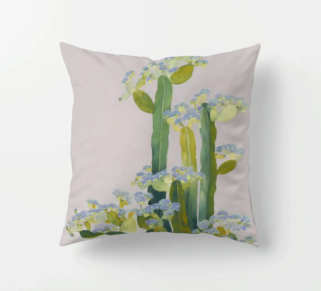 Delicati fiori di cactus cuscino da Carina Pop & Pastell