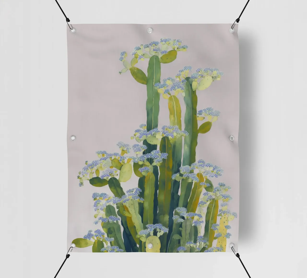 Delicati fiori di cactus telo in pvc da Carina Pop & Pastell