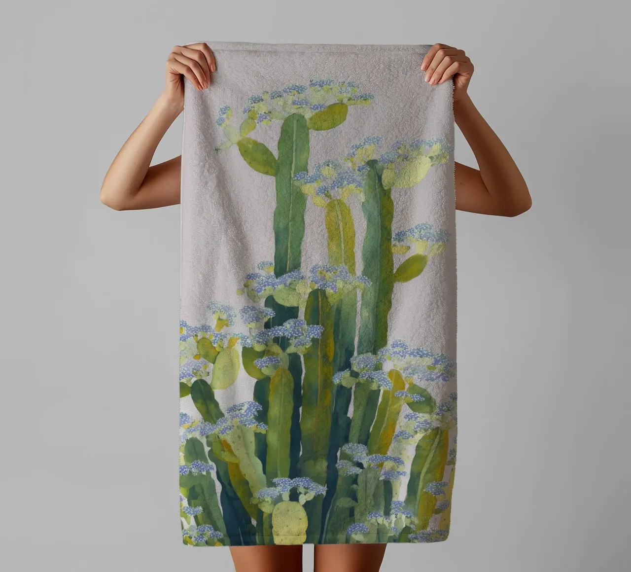 Douceur des fleurs de cactus serviette de bain de Carina Pop & Pastell