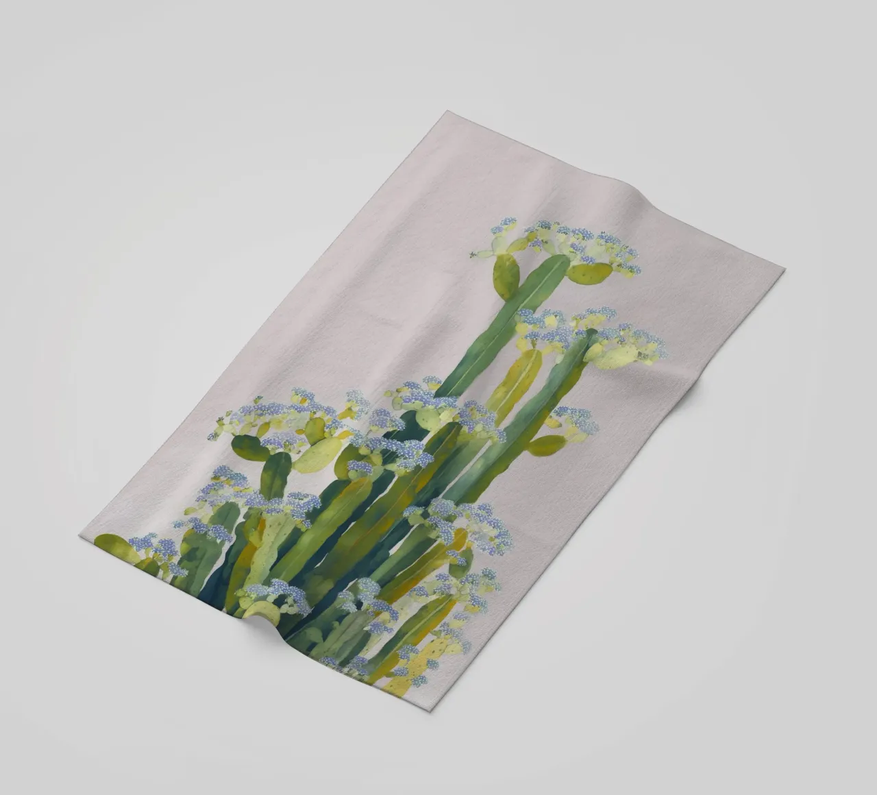 Delicati fiori di cactus telo mare da Carina Pop & Pastell