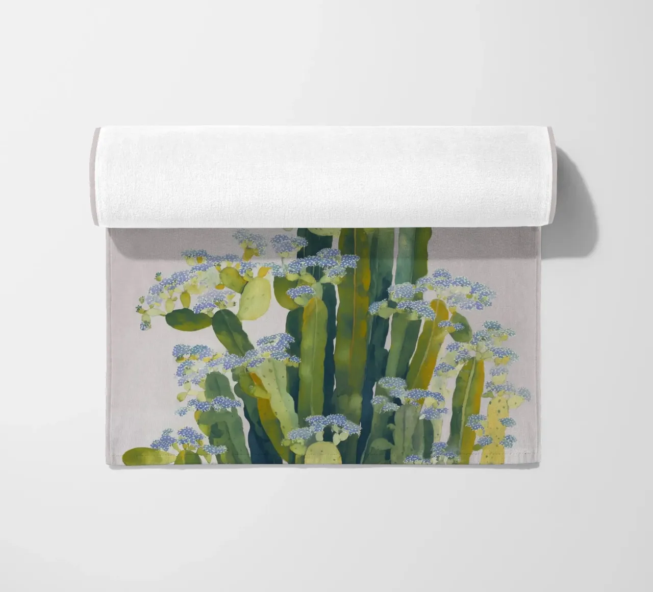 Delicati fiori di cactus telo mare da Carina Pop & Pastell