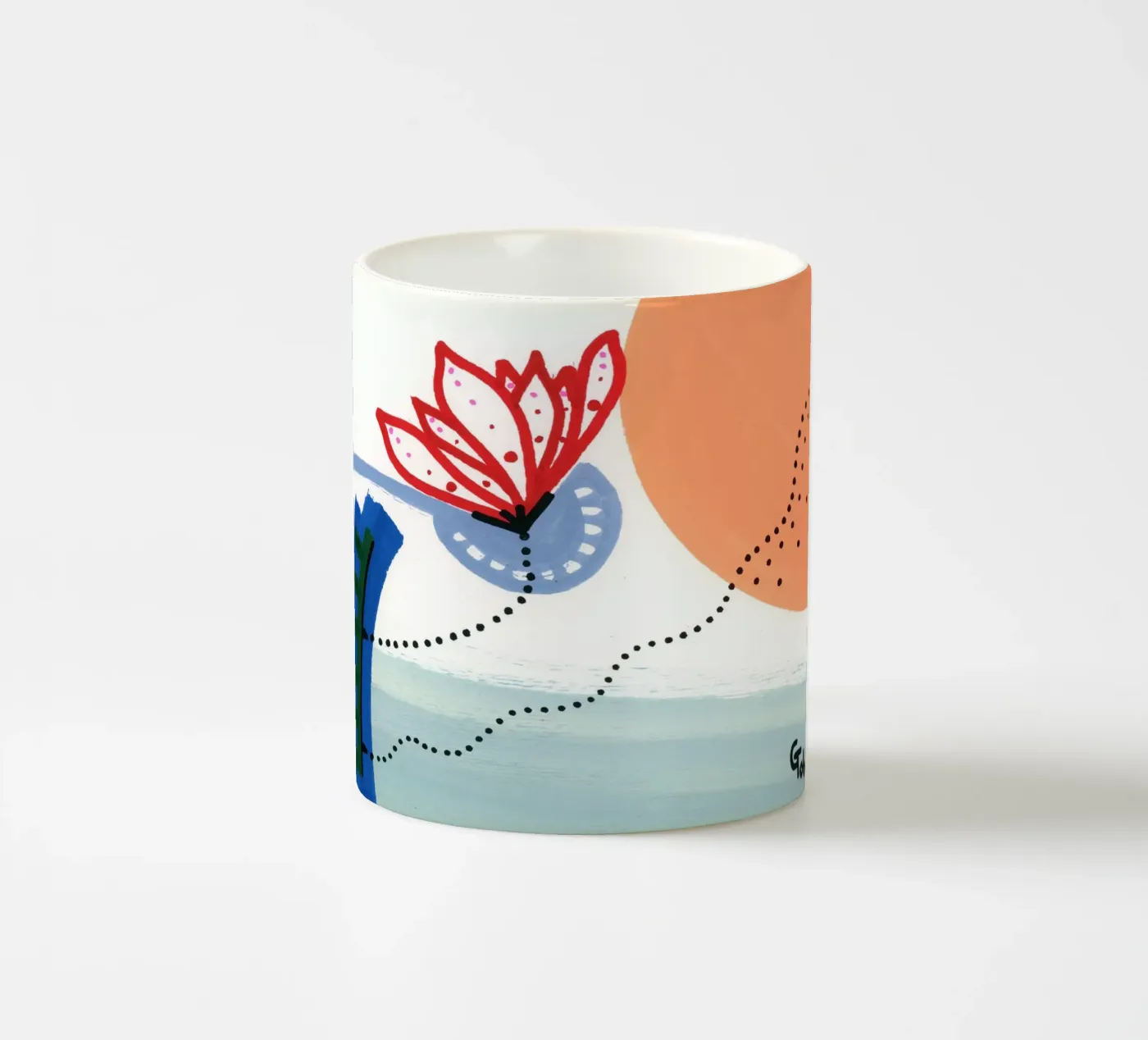 Flower ceramic mug by gtobonart