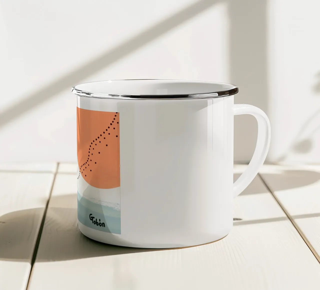 Fiore tazza in smalto da gtobonart