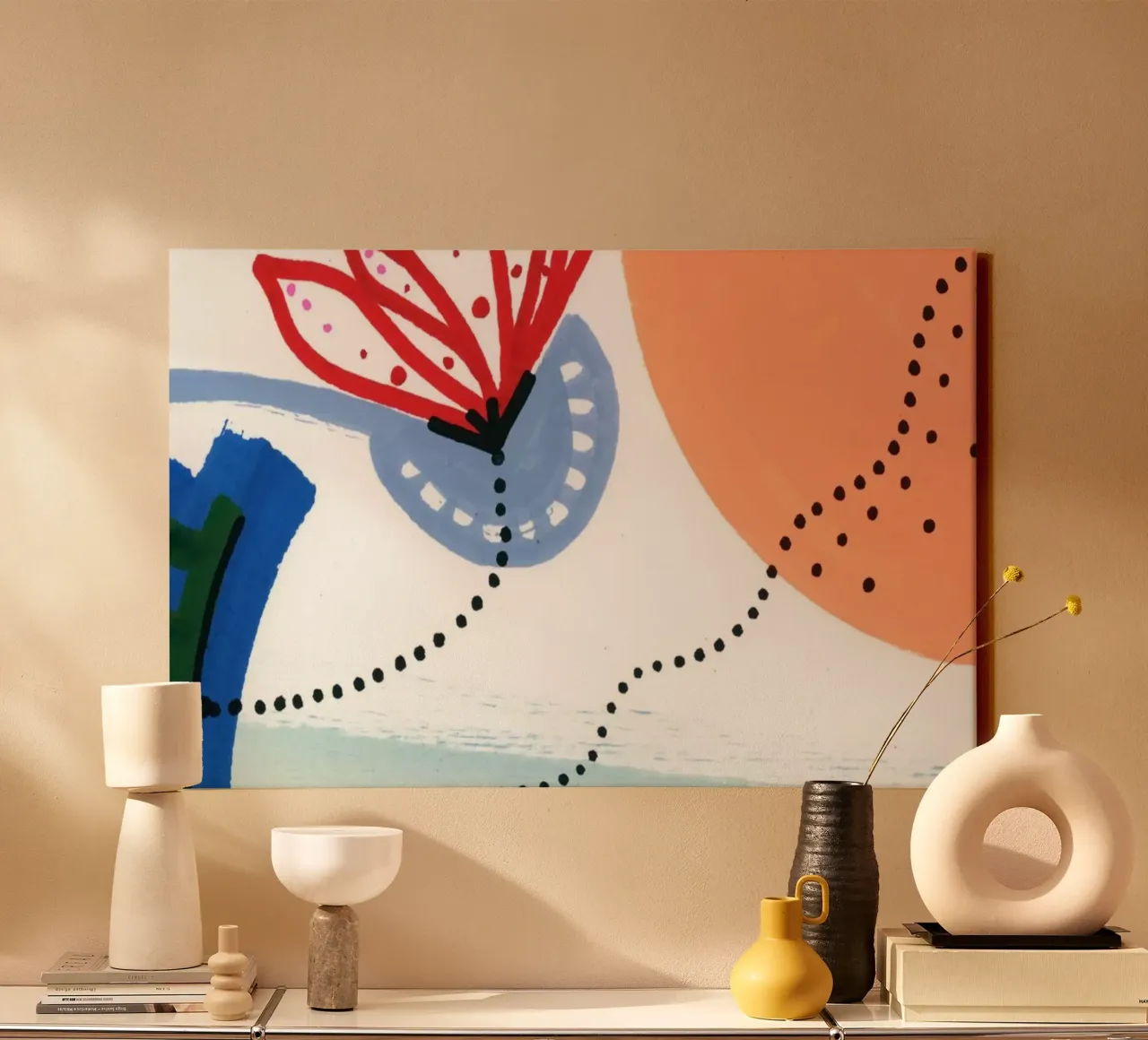 Bloem canvas met Baklijst van gtobonart
