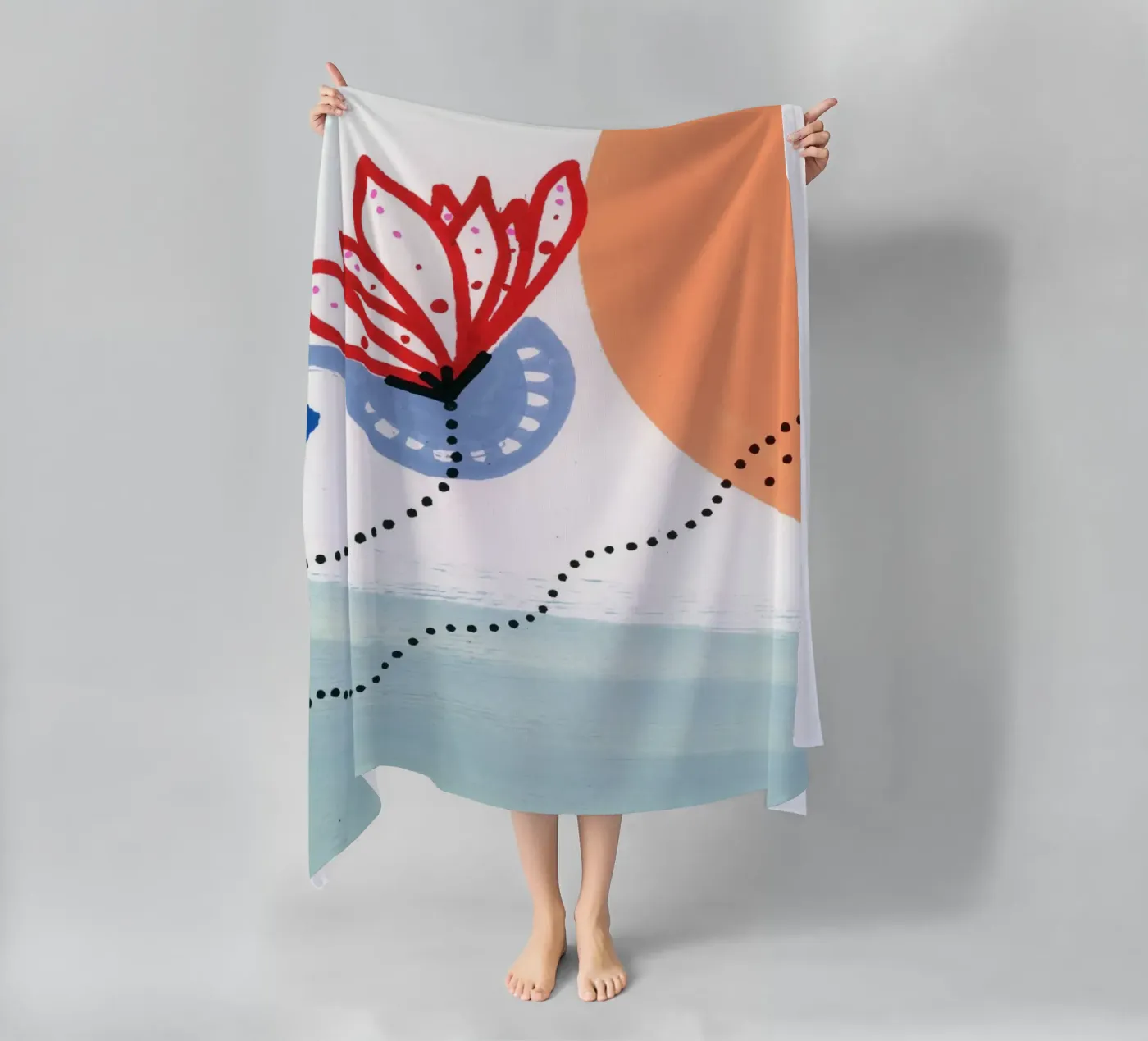 Fleur serviette de plage de gtobonart