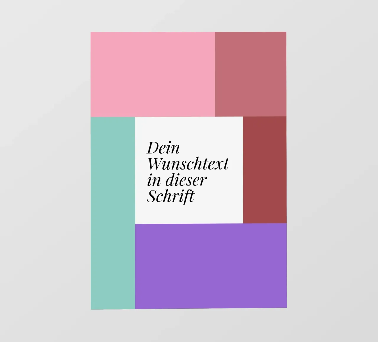 Wunschtext - geometrisch rosa grün pellicola backlit da BAINAI BRICK