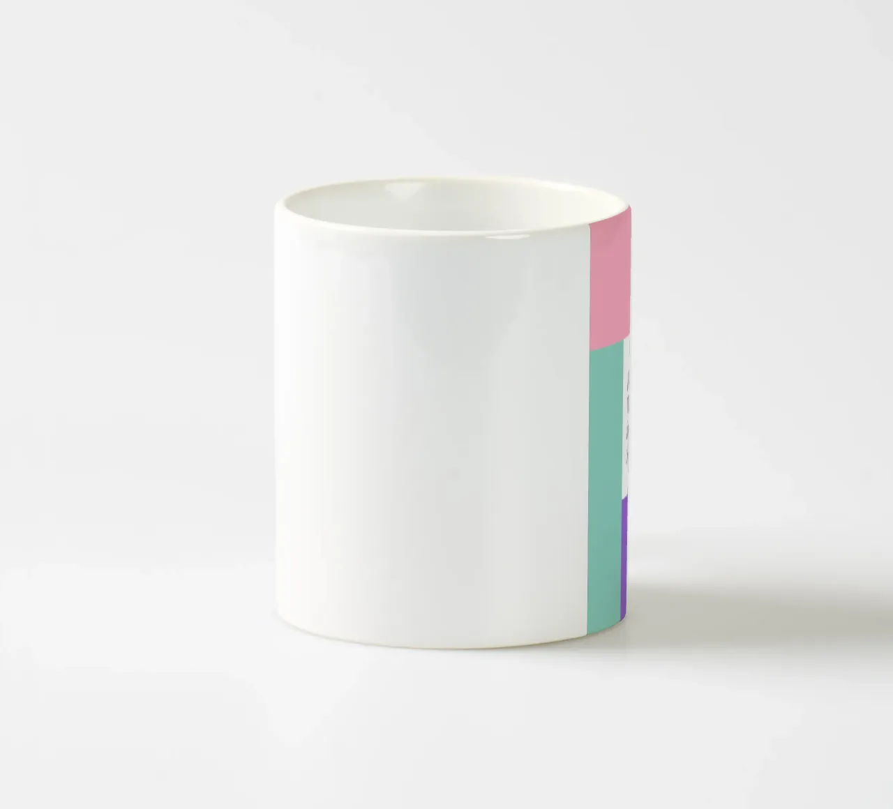 Wunschtext - geometrisch rosa grün tazza in ceramica da BAINAI BRICK