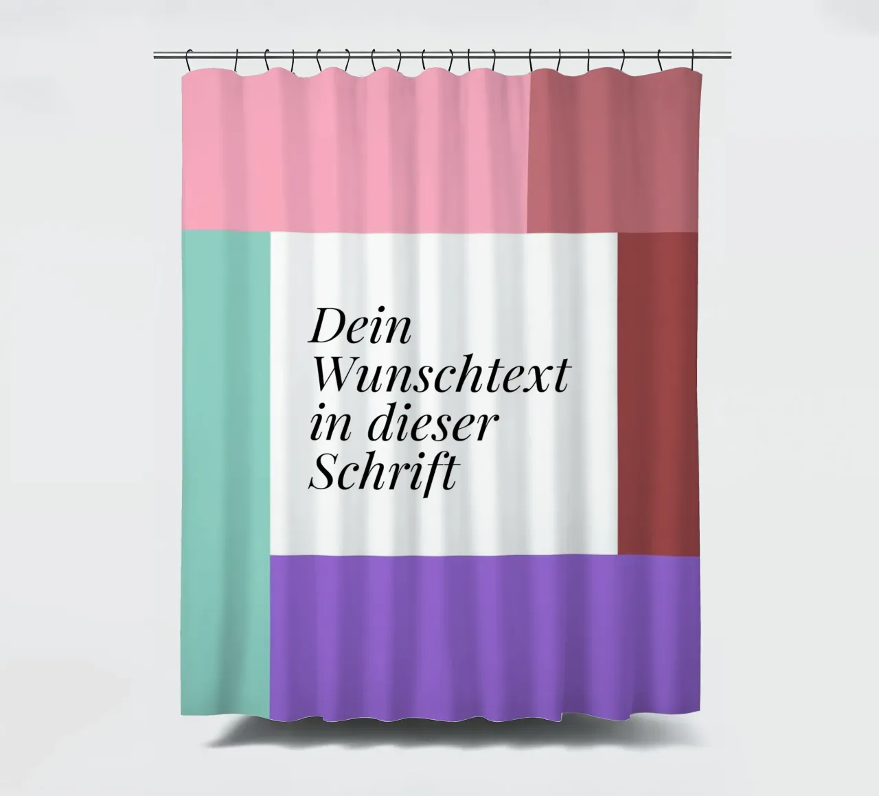 Wunschtext - geometrisch rosa grün tenda da doccia da BAINAI BRICK