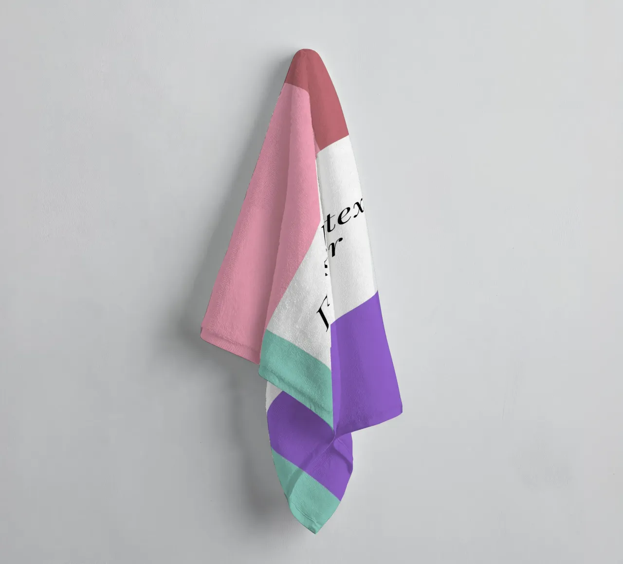 Wunschtext - geometrisch rosa grün asciugamano da bagno da BAINAI BRICK