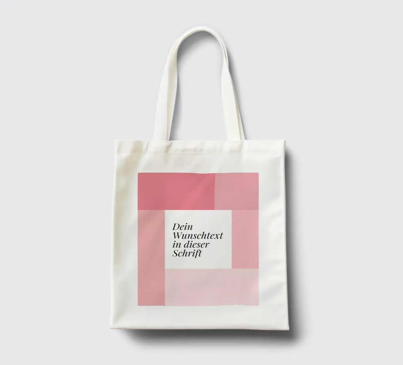 Wunschtext - geometrisch rosa borsa in juta da BAINAI BRICK