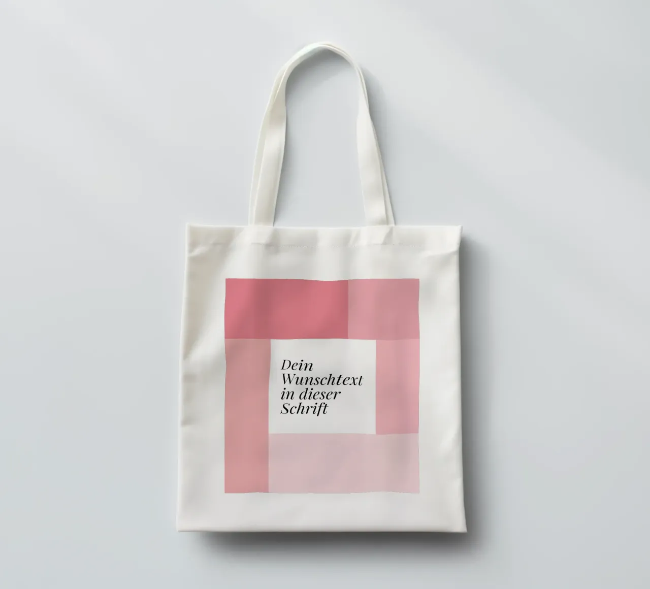 Wunschtext - geometrisch rosa borsa in juta da BAINAI BRICK