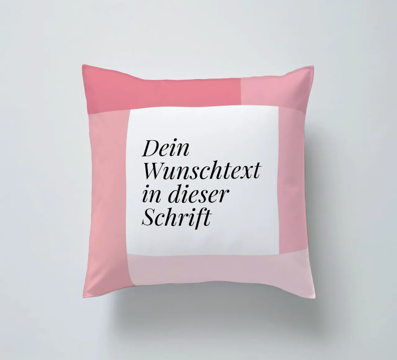 Wunschtext - geometrisch rosa cuscino da BAINAI BRICK