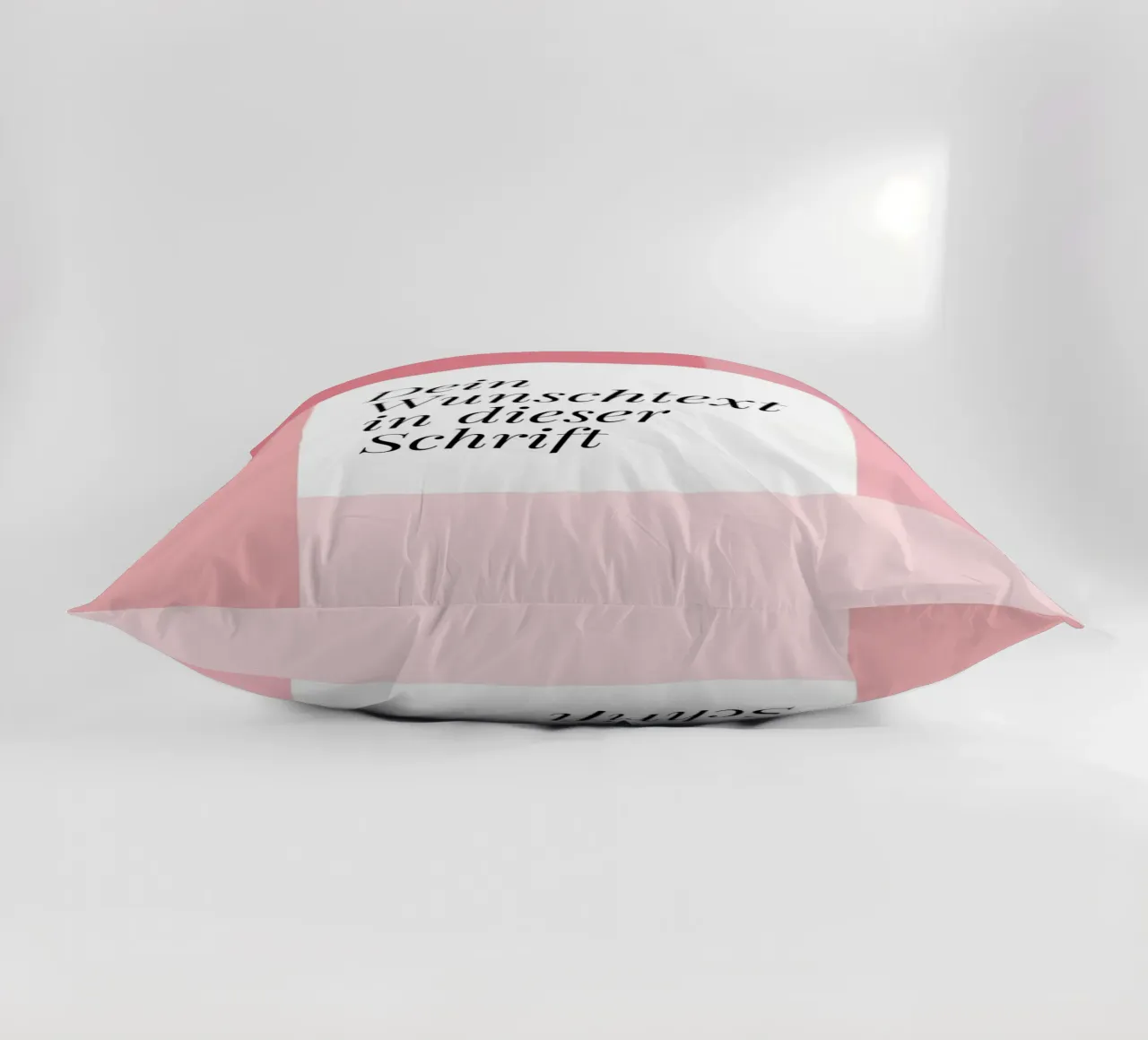 Wunschtext - geometrisch rosa cuscino da BAINAI BRICK