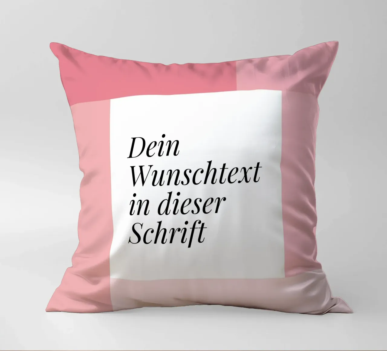 Wunschtext - geometrisch rosa cuscino da BAINAI BRICK