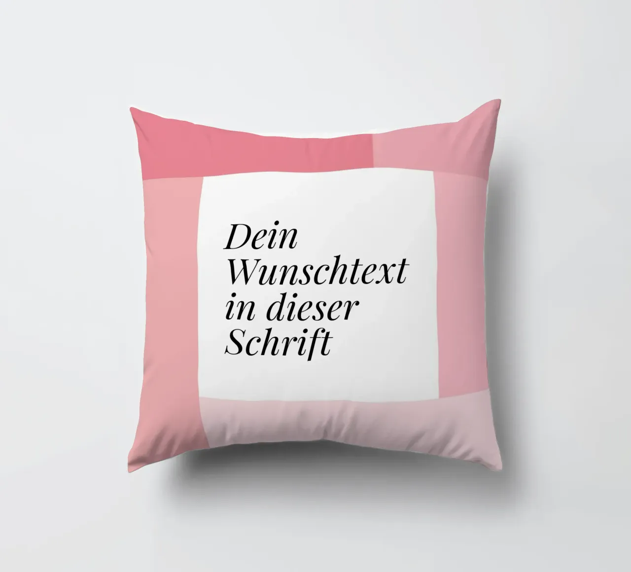 Wunschtext - geometrisch rosa cuscino da BAINAI BRICK